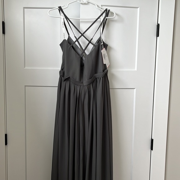Bridesmaid dress in steel grey NEVER WORN size US14. - Picture 4 of 5